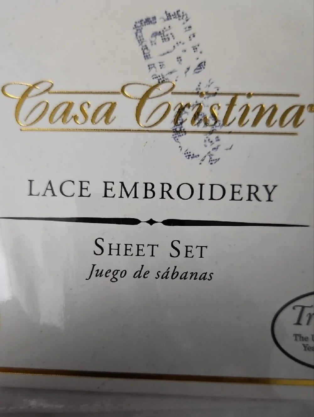 Casa Cristina White Lace Embroidery Full Sheet Set New Sealed